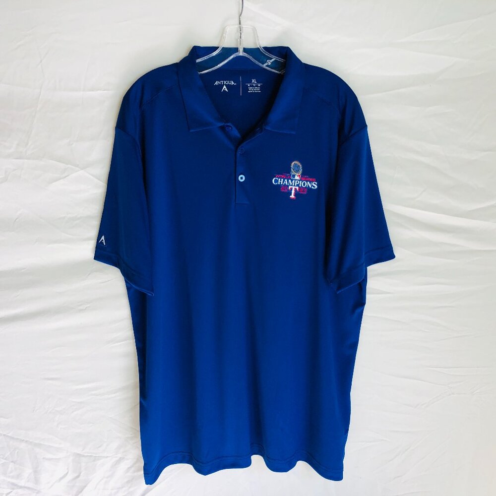 Texas Rangers 2023 World Series Champions Men's Size XL Antigua Polo‎ Shirt